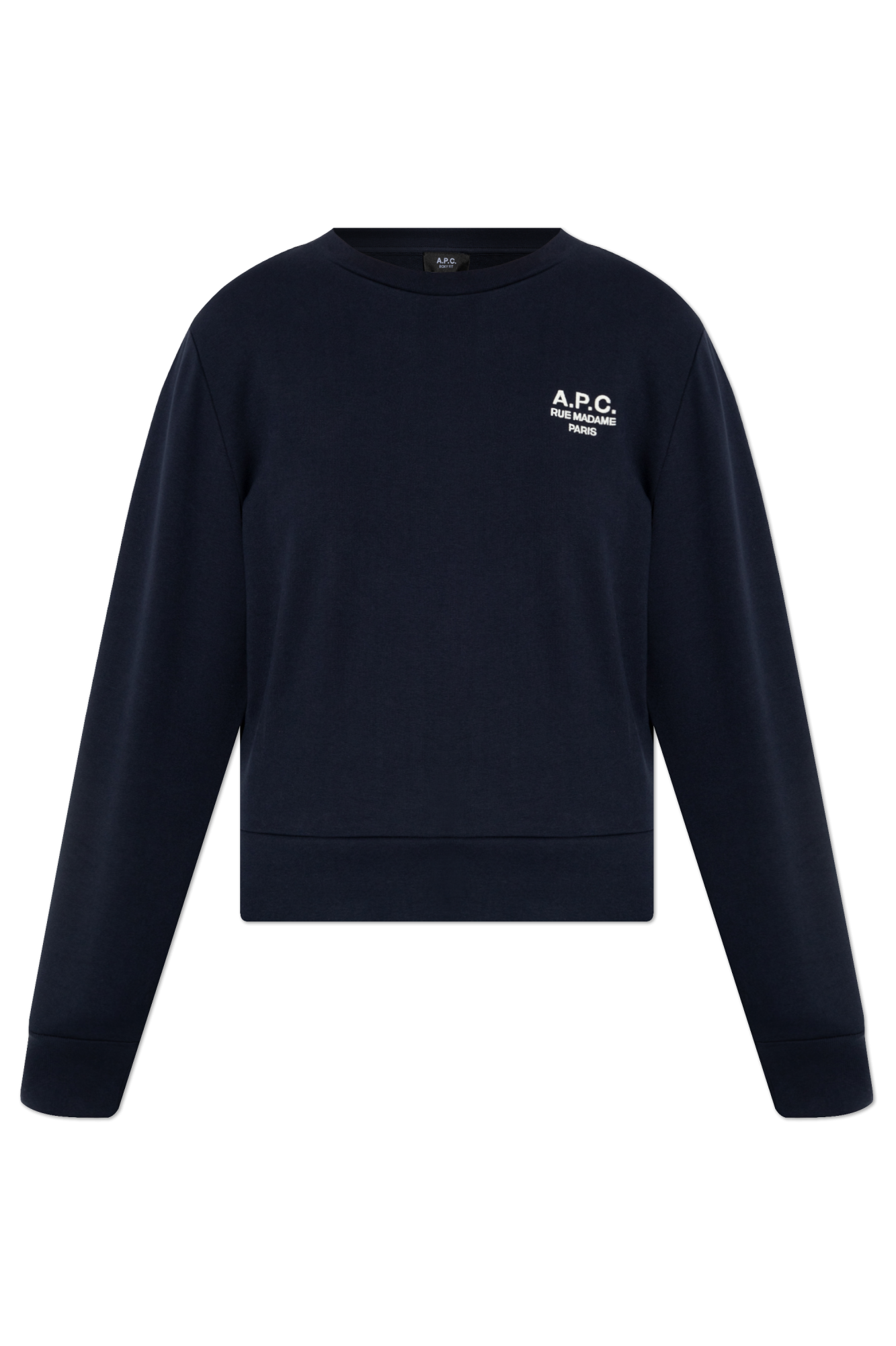 Navy blue Sweatshirt with embroidered logo A.P.C. - Vitkac